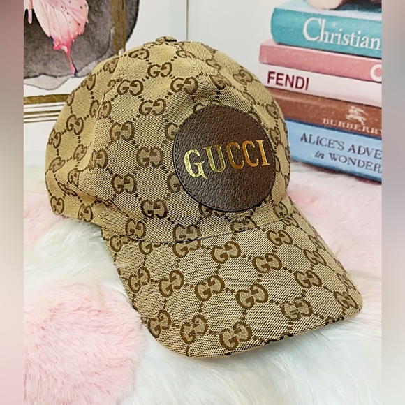 Gucci Accessories - Gucci Brown Monogram Unisex Baseball Cap, Size Large